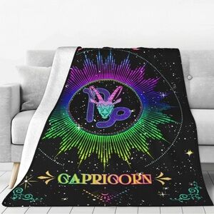 Capricorn Zodiac Throw Blanket